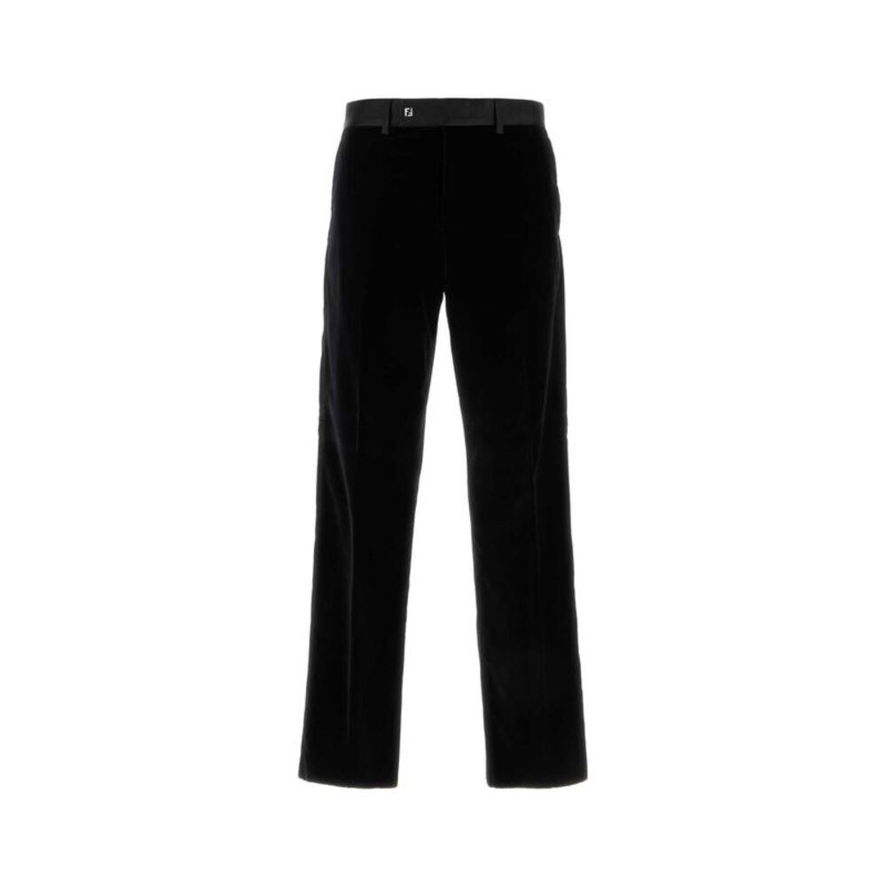 Fendi Men Black Velvet Pant